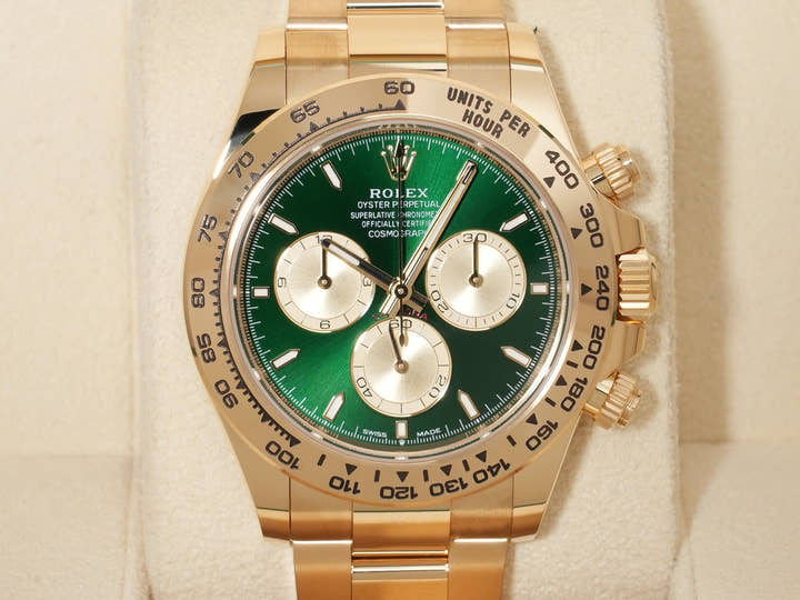 ロレックス デイトナ Ref.126508 イエローゴールド グリーン文字盤