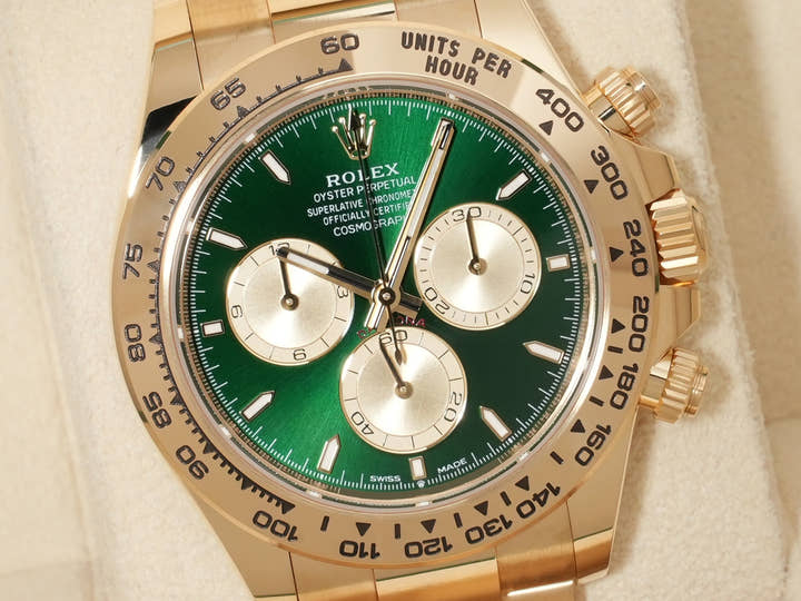 ロレックス デイトナ Ref.126508 イエローゴールド グリーン文字盤
