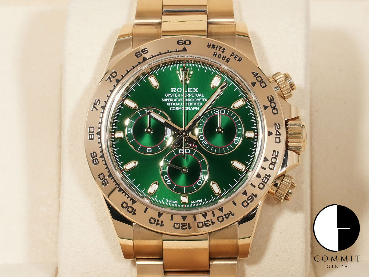 ロレックス デイトナ Ref.116508 イエローゴールド グリーン文字盤