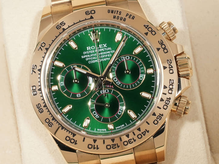 ロレックス デイトナ Ref.116508 イエローゴールド グリーン文字盤