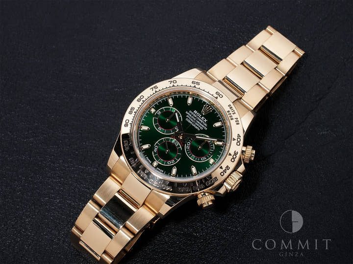 ロレックス デイトナ Ref.116508 イエローゴールド グリーン文字盤