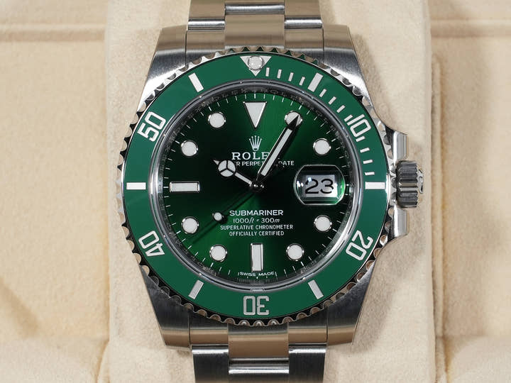 ロレックス サブマリーナー デイト オマーン Ref.116610LV ステンレススチール グリーン文字盤