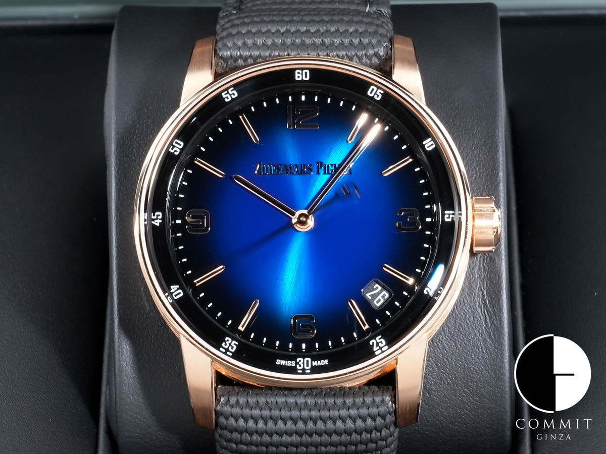 オーデマピゲ CODE 11.59 バイ オーデマ ピゲ Ref.15210OR.OO.A002KB.03 ピンクゴールド スモークブルーラッカー文字盤
