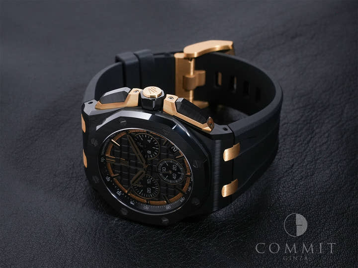 Audemars Piguet Royal Oak Offshore Chronograph Ref. 26420CE.OO.A127CR.01 Ceramic/Yellow Gold Black Dial