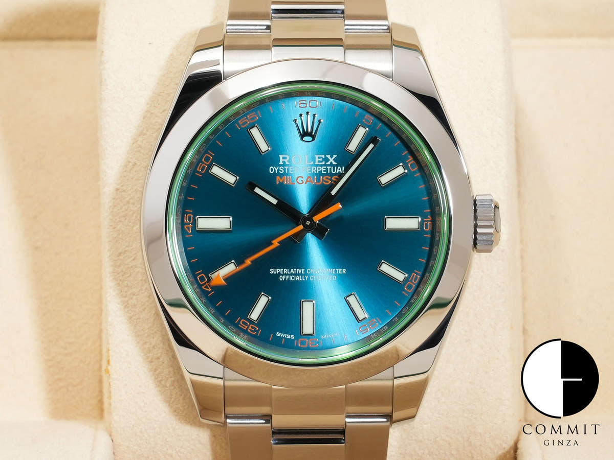 ロレックス ミルガウス Ref.116400GV ステンレススチール Zブルー文字盤