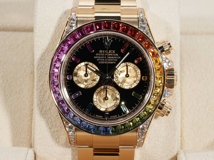 ロレックス デイトナ レインボー Ref.126598RBOW イエローゴールド ブラック文字盤