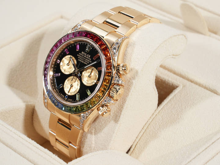 ロレックス デイトナ レインボー Ref.126598RBOW イエローゴールド ブラック文字盤