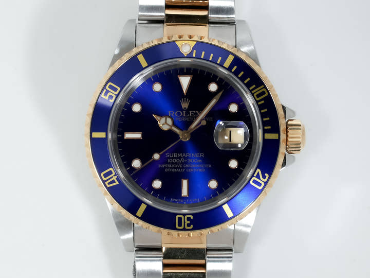ロレックス サブマリーナー デイト Ref.16613 ステンレススチール/イエローゴールド ブルー文字盤