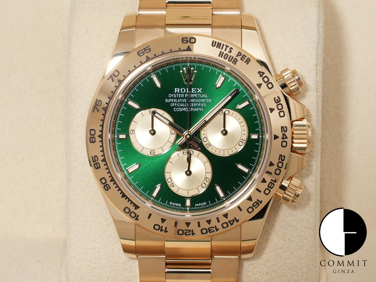 ロレックス デイトナ Ref.126508 イエローゴールド グリーン文字盤