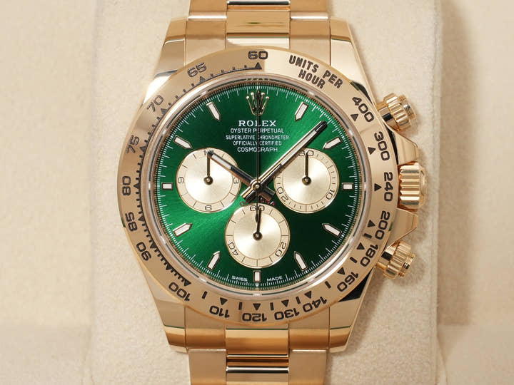 ロレックス デイトナ Ref.126508 イエローゴールド グリーン文字盤