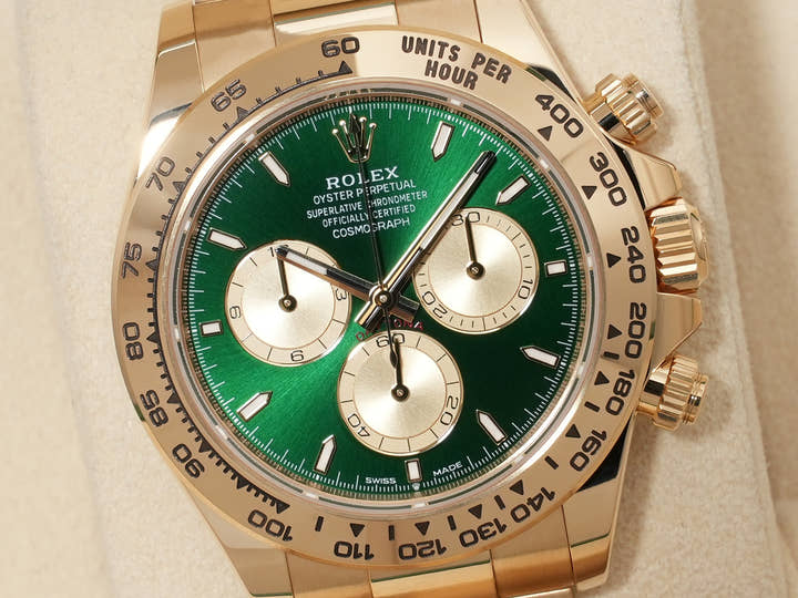 ロレックス デイトナ Ref.126508 イエローゴールド グリーン文字盤