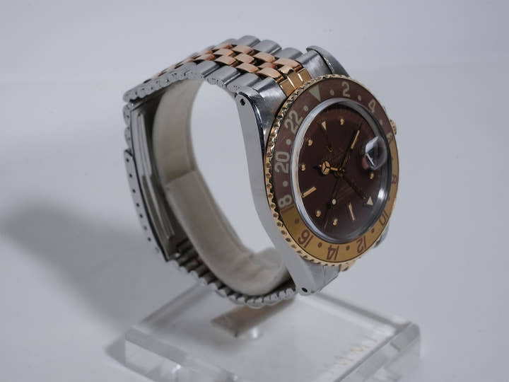 ロレックス GMTマスター Ref.1675/3 ステンレススチール/イエローゴールド ブラウン文字盤 ジュビリーブレスレット