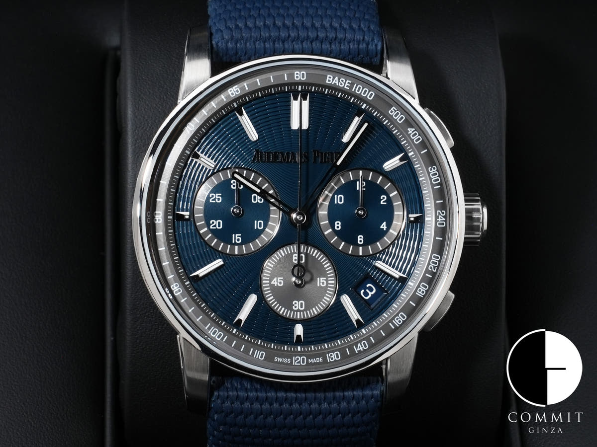 オーデマピゲ CODE 11.59 バイ オーデマ ピゲ クロノグラフ Ref.26393ST.OO.A348KB.01 ステンレススチール ナイトブルー文字盤