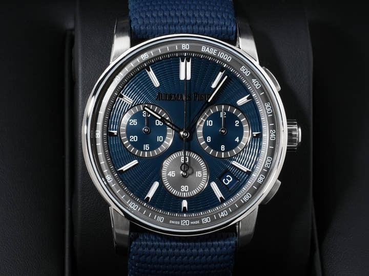 オーデマピゲ CODE 11.59 バイ オーデマ ピゲ クロノグラフ Ref.26393ST.OO.A348KB.01 ステンレススチール ナイトブルー文字盤
