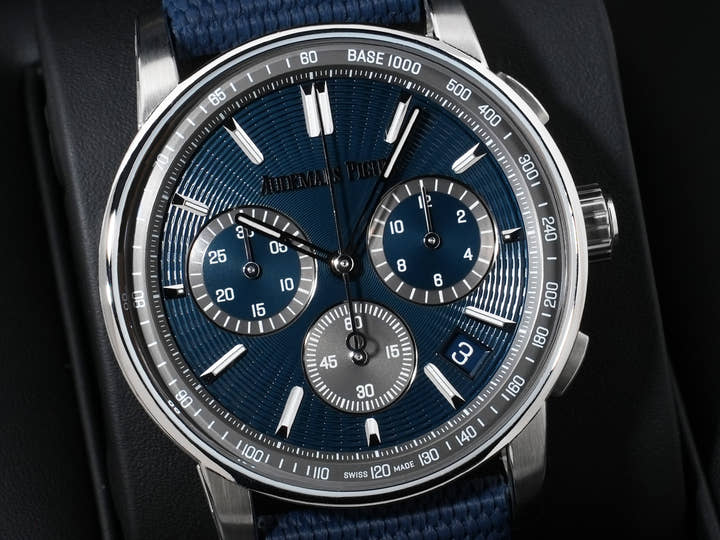 オーデマピゲ CODE 11.59 バイ オーデマ ピゲ クロノグラフ Ref.26393ST.OO.A348KB.01 ステンレススチール ナイトブルー文字盤