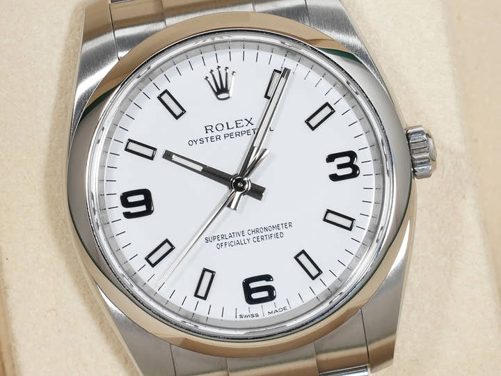 Rolex Oyster Perpetual 34 Ref. 114200 Stainless Steel White Dial