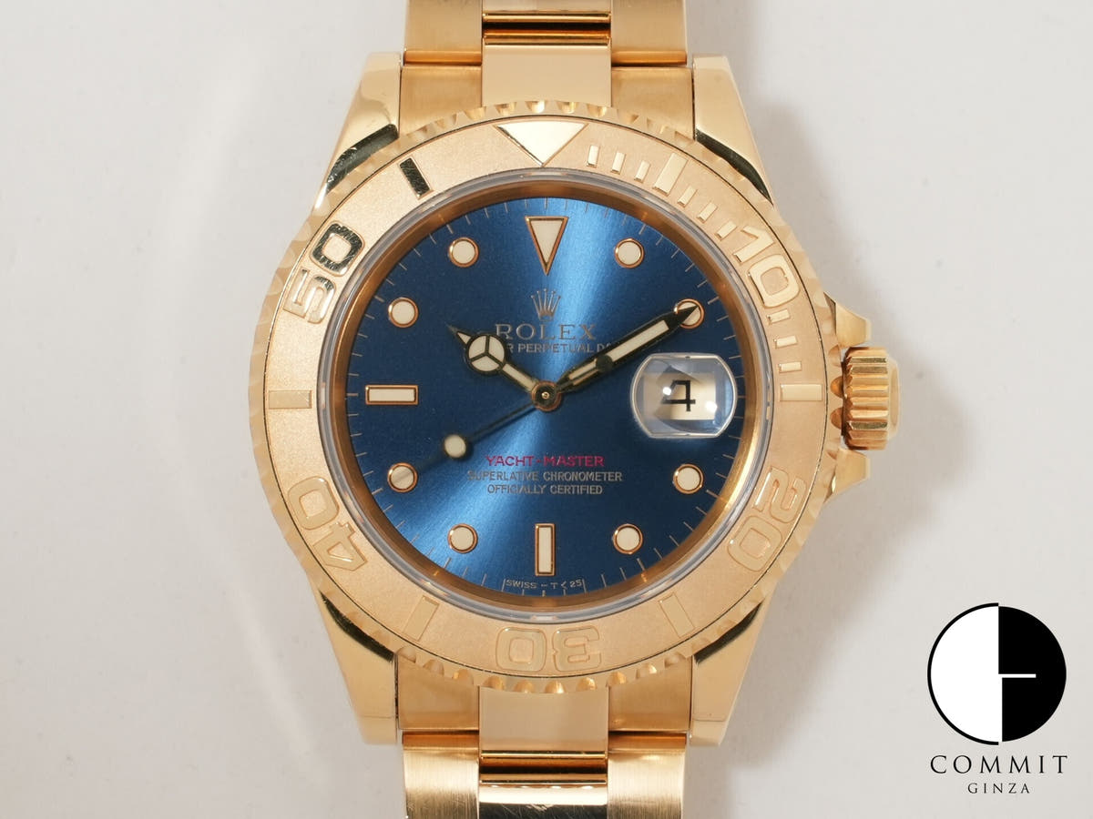 ロレックス ヨットマスター40 Ref.16628 イエローゴールド ブルー文字盤 中古 vorur9gz