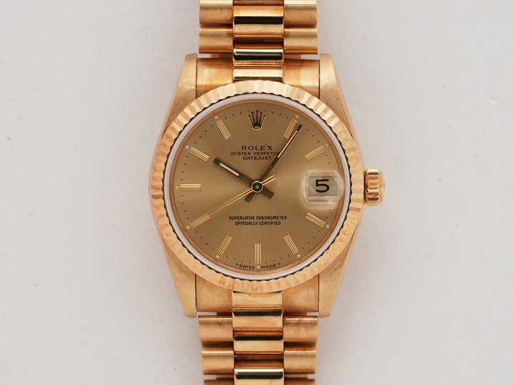 ロレックス デイトジャスト Ref.68278 イエローゴールド シャンパン文字盤 プレジデントブレスレット