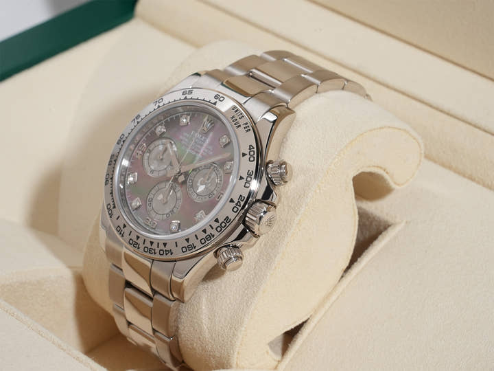 Rolex Daytona Ref. 116509NG White Gold Black Shell x 8P Diamond Dial, Pre-owned, Excellent Condition (3ht5niin)