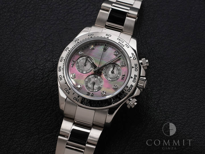Rolex Daytona Ref. 116509NG White Gold Black Shell x 8P Diamond Dial, Pre-owned, Excellent Condition (3ht5niin)
