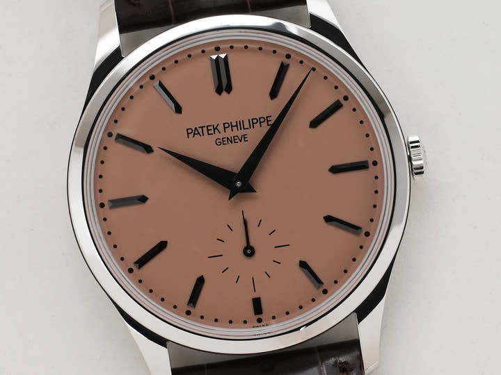 パテックフィリップ カラトラバ Ref.6196P-001 プラチナ ローズゴールドめっきオパーリン文字盤 未使用 y7oasnex