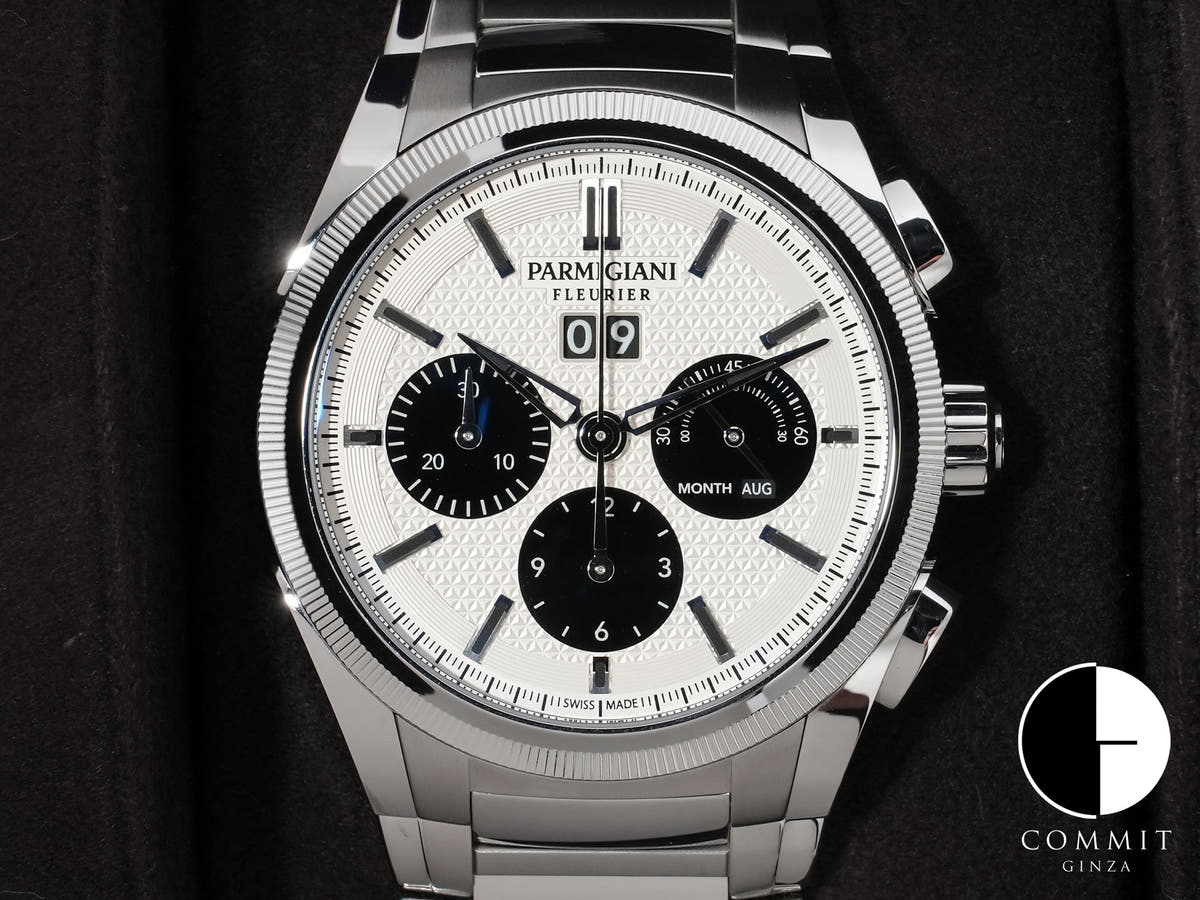 パルミジャーニフルリエ トンダ GT クロノグラフ Ref.PFC906-0000140-B00182 ステンレススチール シルバー×ブラック文字盤 中古 6gobvrto