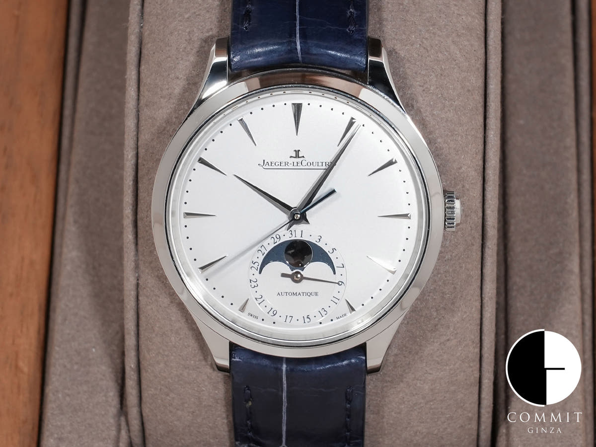 ジャガールクルト マスター・ウルトラスリム ムーン Ref.Q1248420 SS シルバー文字盤 中古 hbh5mpcr