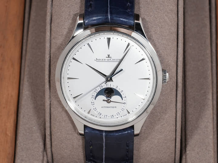 ジャガールクルト マスター・ウルトラスリム ムーン Ref.Q1248420 SS シルバー文字盤 中古 hbh5mpcr