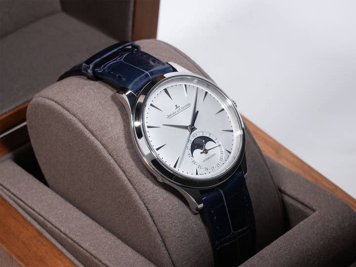 ジャガールクルト マスター・ウルトラスリム ムーン Ref.Q1248420 SS シルバー文字盤 中古 hbh5mpcr