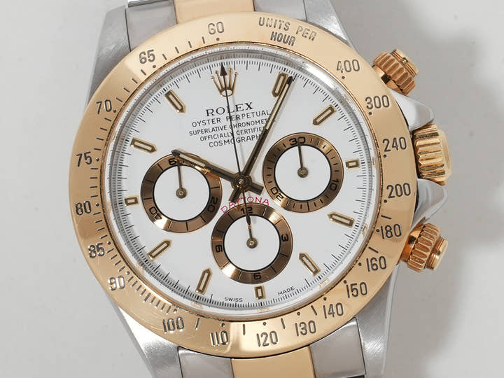 ロレックス デイトナ エルプリメロ Ref.16523 ステンレススチール/イエローゴールド ホワイト文字盤