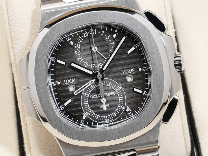 パテックフィリップ ノーチラス トラベルタイム クロノグラフ Ref.5990/1A-001 ステンレススチール ブラックグラデーション文字盤
