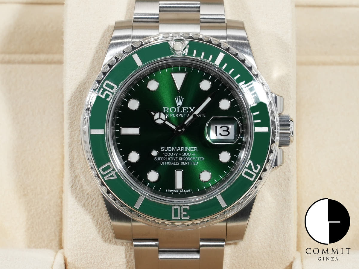 ロレックス サブマリーナー デイト Ref.116610LV ステンレススチール グリーン文字盤