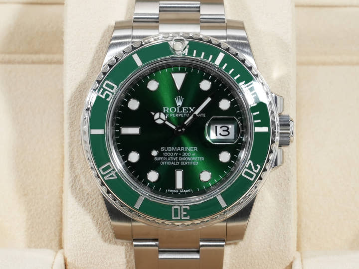 ロレックス サブマリーナー デイト Ref.116610LV ステンレススチール グリーン文字盤