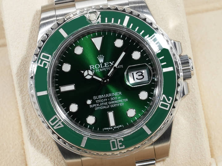 ロレックス サブマリーナー デイト Ref.116610LV ステンレススチール グリーン文字盤