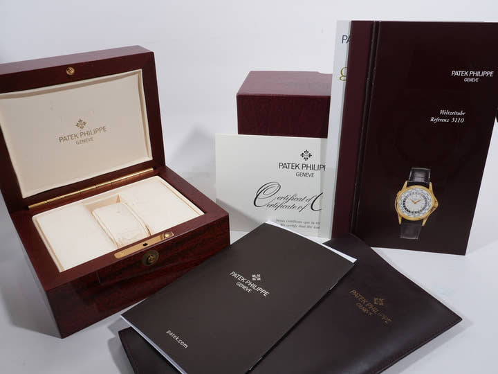 パテックフィリップ コンプリケーション ワールドタイム Ref.5110J-001 イエローゴールド シルバー文字盤