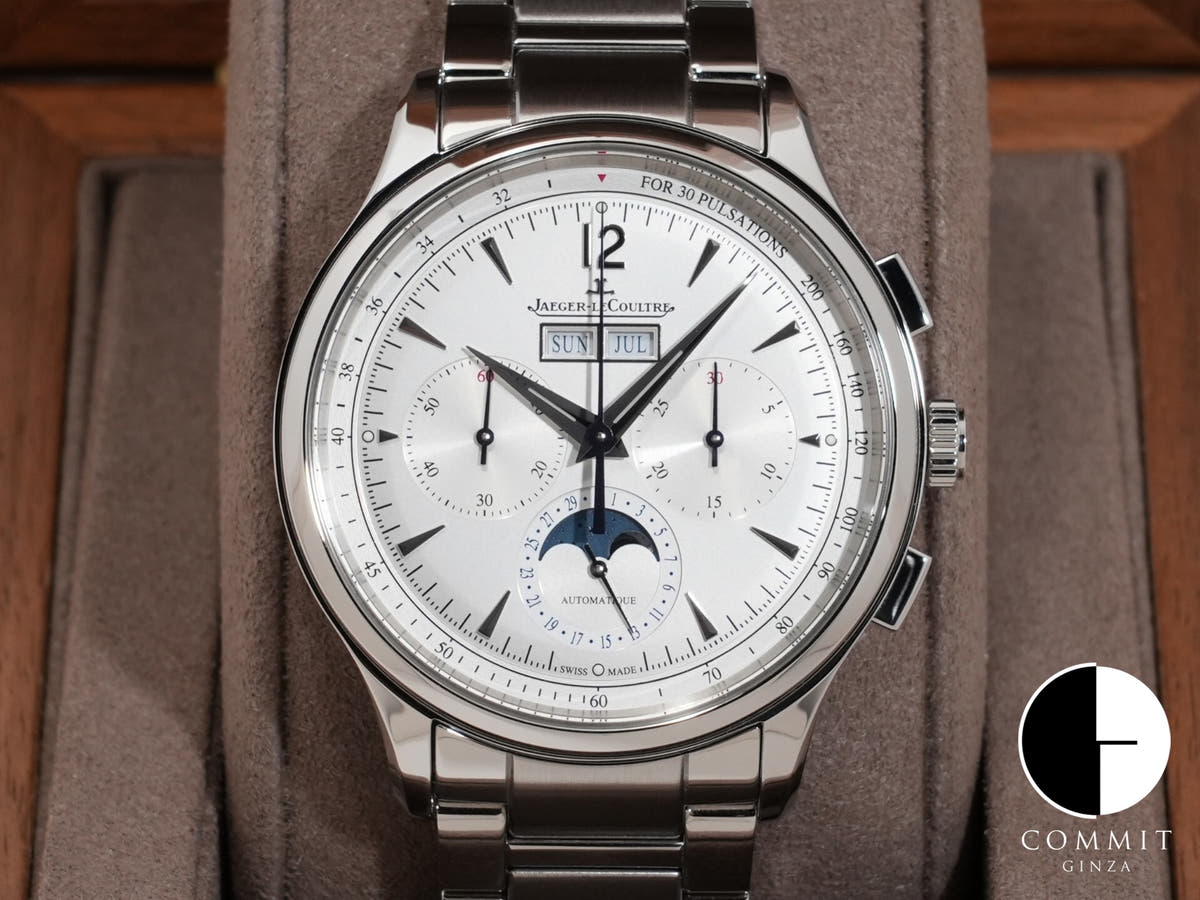 Jaeger-LeCoultre Master Control Chronograph Calendar Ref.Q413813J SS Silver Dial Good Condition Pre-Owned 3ngqxc2a