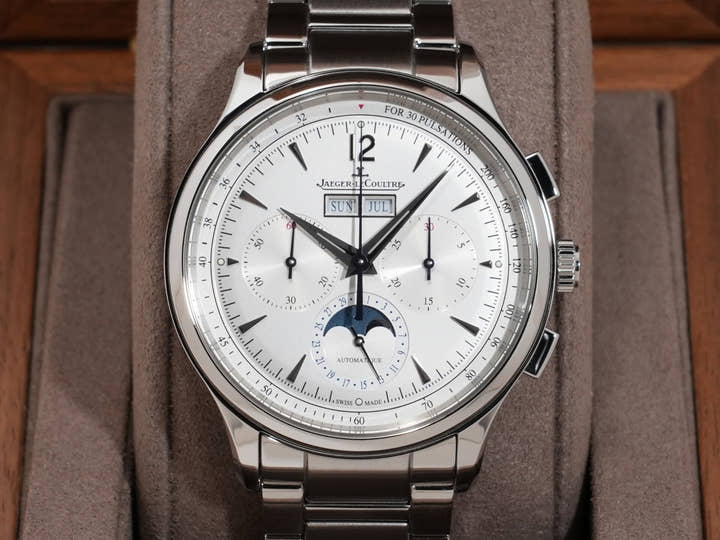 Jaeger-LeCoultre Master Control Chronograph Calendar Ref.Q413813J SS Silver Dial Good Condition Pre-Owned 3ngqxc2a