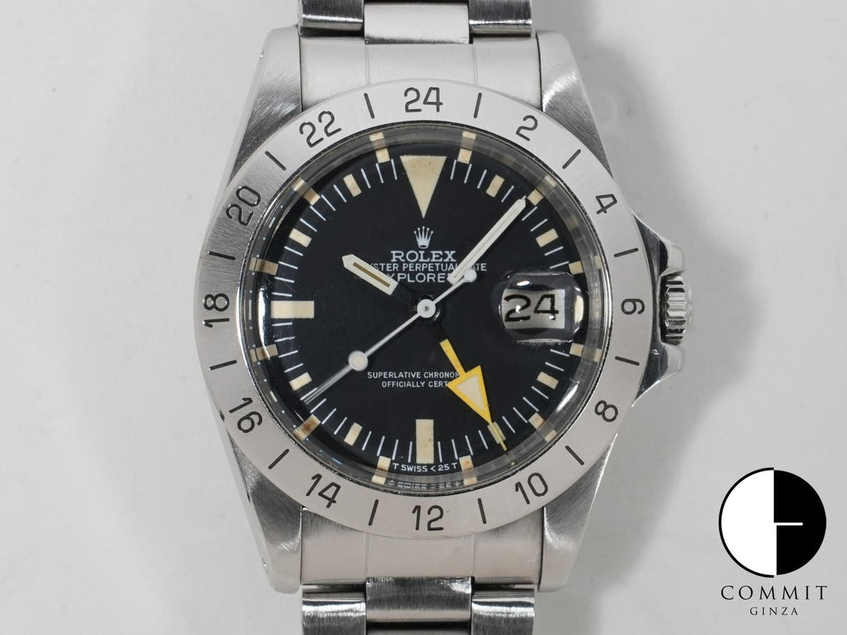 ロレックス エクスプローラーII Ref.1655 ステンレススチール ブラック文字盤 オイスターブレスレット 中古 arduofgm