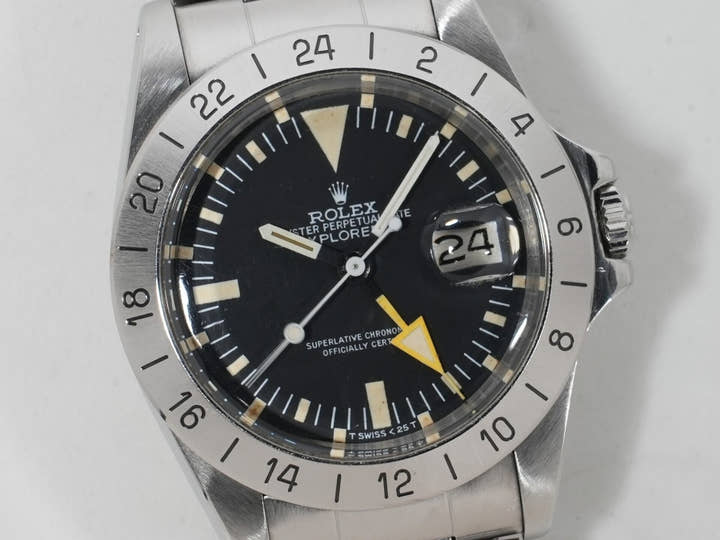 ロレックス エクスプローラーII Ref.1655 ステンレススチール ブラック文字盤 オイスターブレスレット 中古 arduofgm