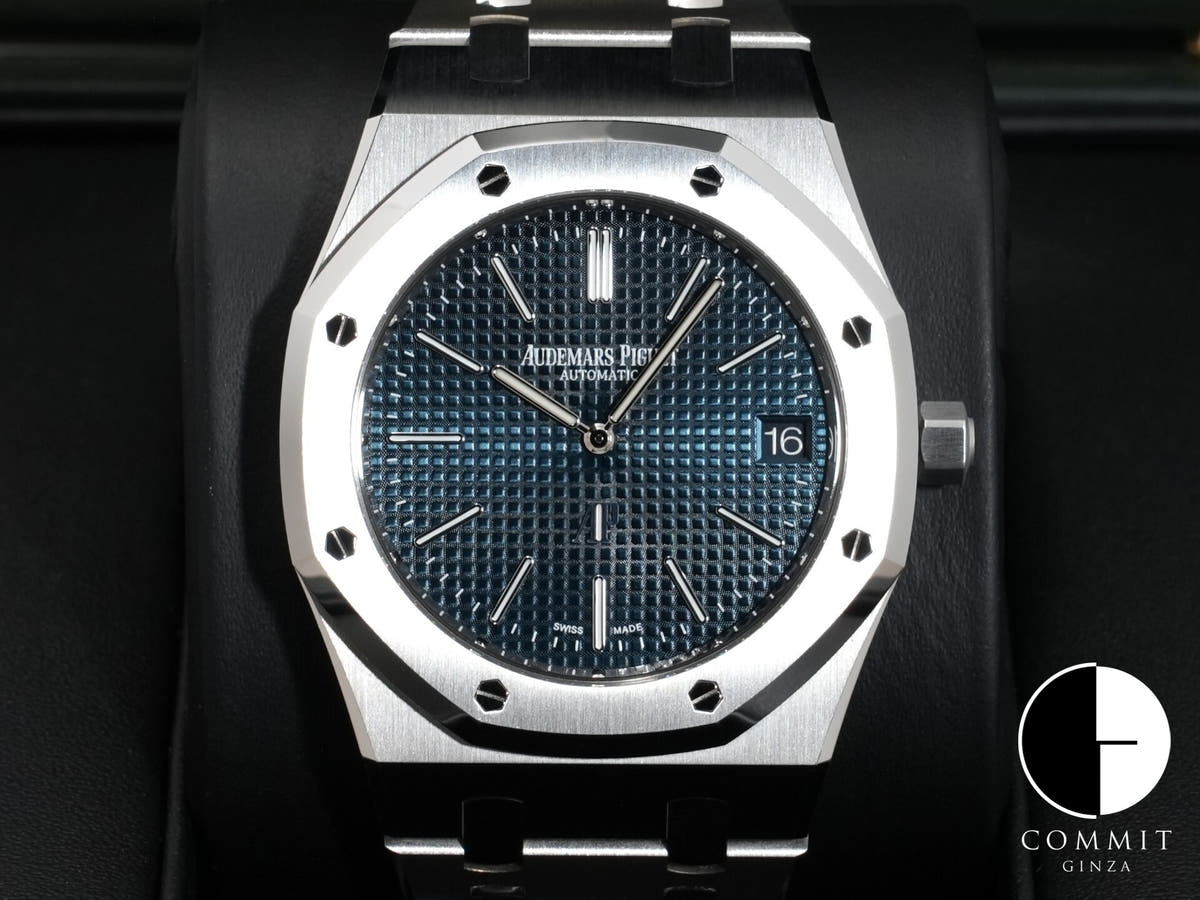 オーデマピゲ ロイヤルオーク ジャンボ エクストラ シン 50周年記念 Ref.16202ST.OO.1240ST.01 ステンレススチール ナイトブルー文字盤