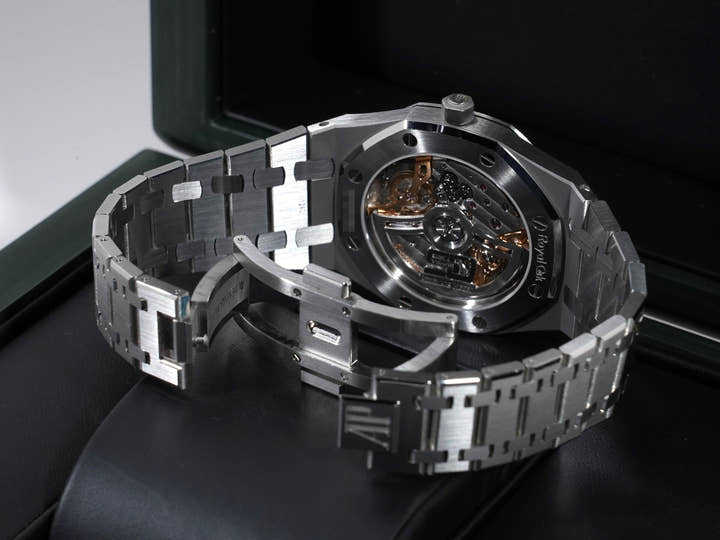 オーデマピゲ ロイヤルオーク ジャンボ エクストラ シン 50周年記念 Ref.16202ST.OO.1240ST.01 ステンレススチール ナイトブルー文字盤