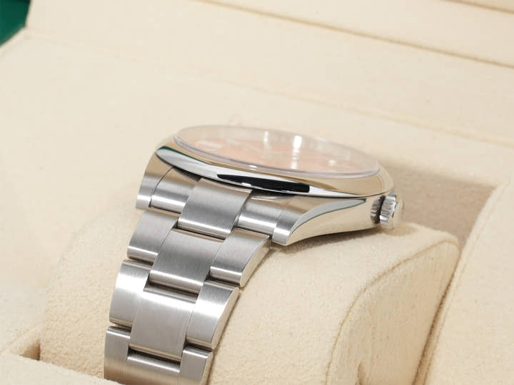 ロレックス オイスターパーペチュアル41 Ref.124300 ステンレススチール コーラルレッド文字盤 中古 biauxx9a