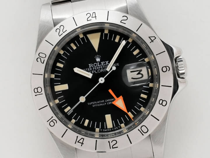 ロレックス エクスプローラーII Ref.1655 ステンレススチール ブラック文字盤
