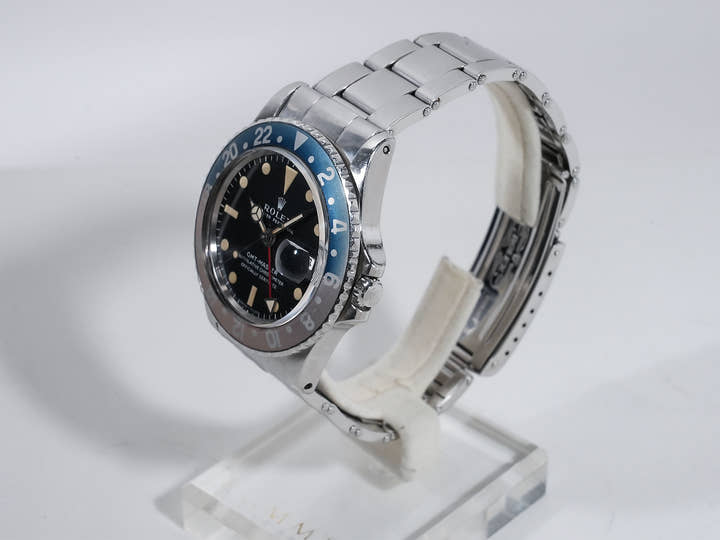 ロレックス GMTマスター Ref.1675 ステンレススチール ブラック文字盤 オイスターブレスレット 中古 f6ry489j