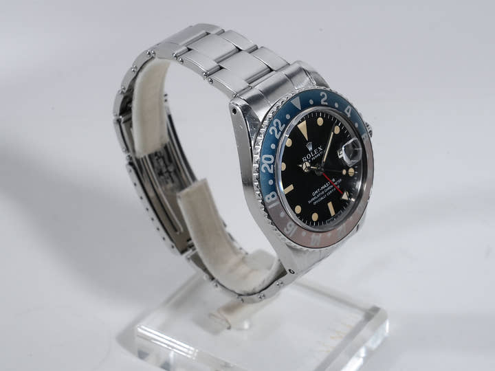 ロレックス GMTマスター Ref.1675 ステンレススチール ブラック文字盤 オイスターブレスレット 中古 f6ry489j