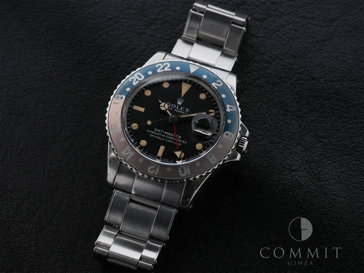 ロレックス GMTマスター Ref.1675 ステンレススチール ブラック文字盤 オイスターブレスレット 中古 f6ry489j