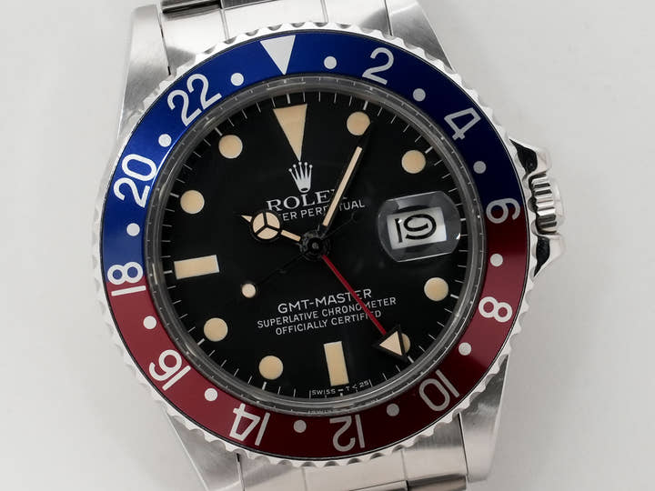 ロレックス GMTマスター Ref.16750 ステンレススチール ブラック文字盤 オイスターブレスレット 中古 yg5faqeh