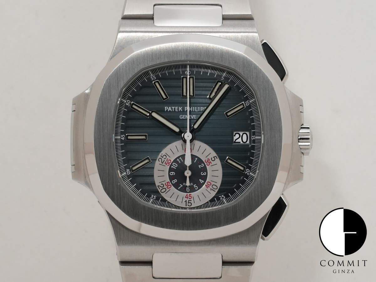 パテックフィリップ ノーチラス クロノグラフ Ref.5980/1A-001 ステンレススチール ブルー文字盤