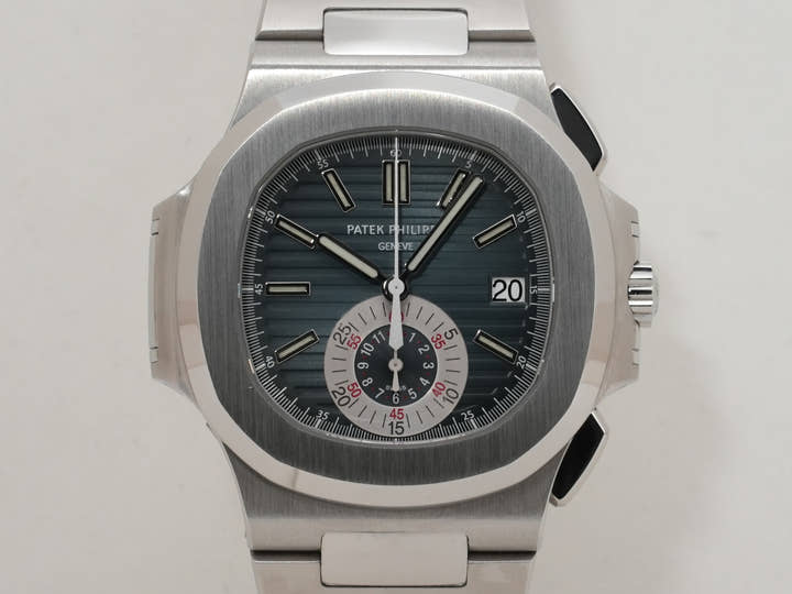 パテックフィリップ ノーチラス クロノグラフ Ref.5980/1A-001 ステンレススチール ブルー文字盤