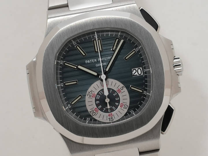 パテックフィリップ ノーチラス クロノグラフ Ref.5980/1A-001 ステンレススチール ブルー文字盤